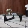 Mesa de centro com design em madeira de freixo preto e vidro temperado de 19 mm - Gio - Image 8