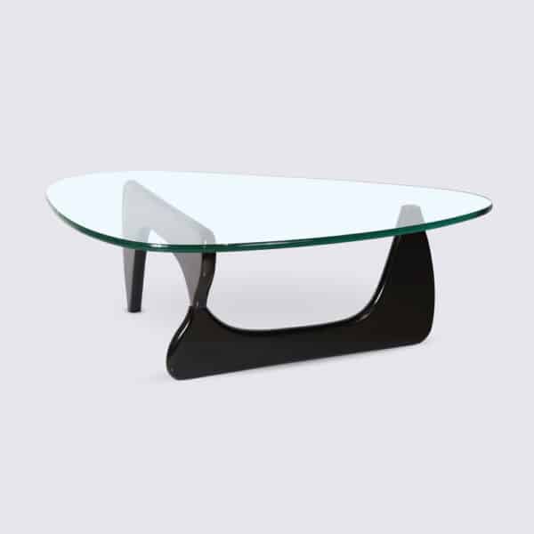 copie table basse en verre bois noir en verre design moderne salon luxe design replica isamu noguchi