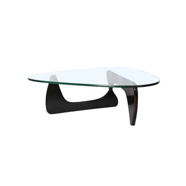 copie table basse noguchi bois noir en verre design oderne salon luxe design replica isamu noguchi stefano design