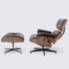 Stefano Lounge Chair and Ottoman in Dark Brown Full Grain Leather and XL Rosewood High Version - Image 2