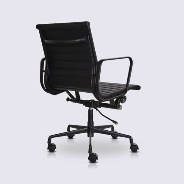 copie chaise de bureau eames ergonomique confortable design cuir noir alu noir replica chaise ea117 roulette