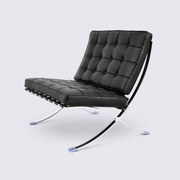 fauteuil barcelona réplique cuir noir copie chaise barcelona knoll fauteuil salon