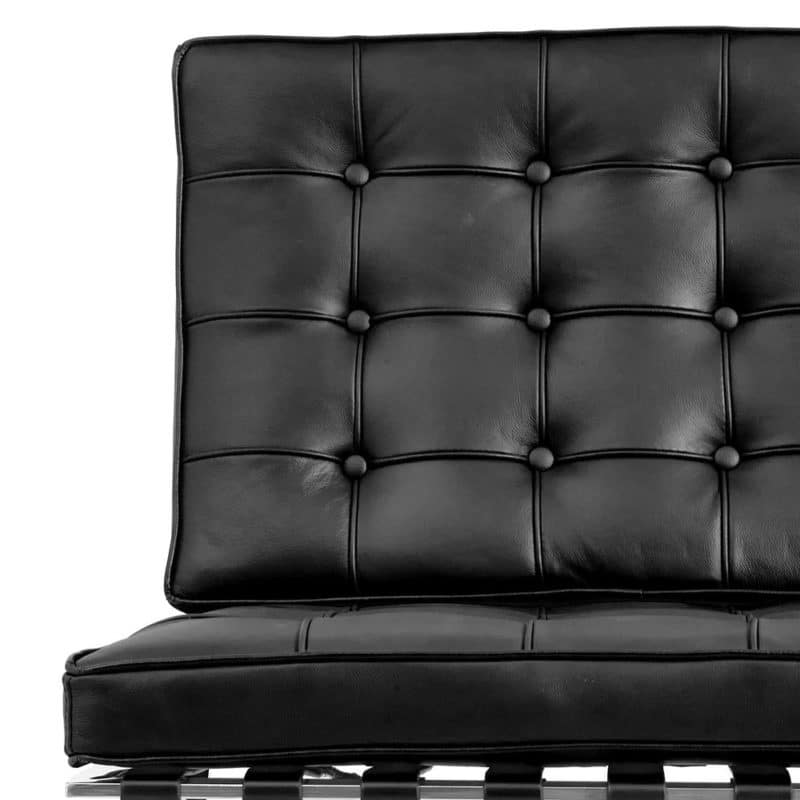 fauteuil salon barcelona réplique cuir noir copie chaise barcelona knoll fauteuil design