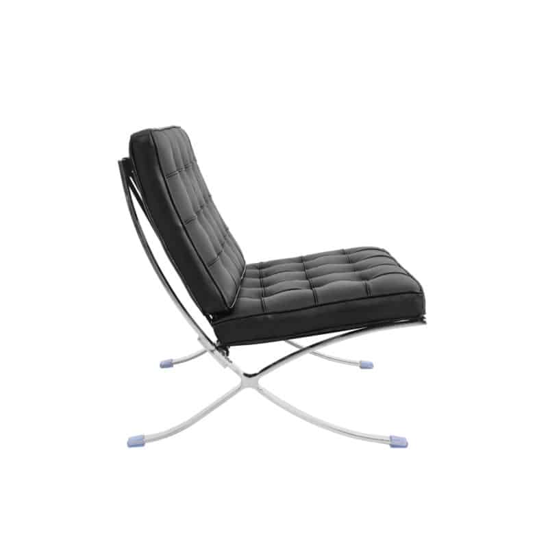 fauteuil barcelona réplique cuir noir copie chaise knoll fauteuil salon design