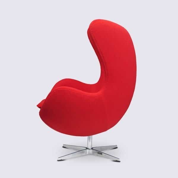 sessel egg chair modernes design drehbarer kaschmir rot replica sessel arne jacobsen