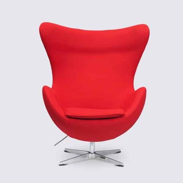 sessel egg chair modernes design drehbarer kaschmir rot kopieren sessel arne jacobsen