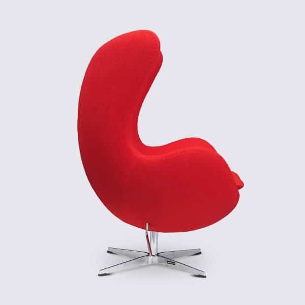 sessel egg jacobsen skandinavisches design drehbarer kaschmir rot kopieren egg chair arne jacobsen