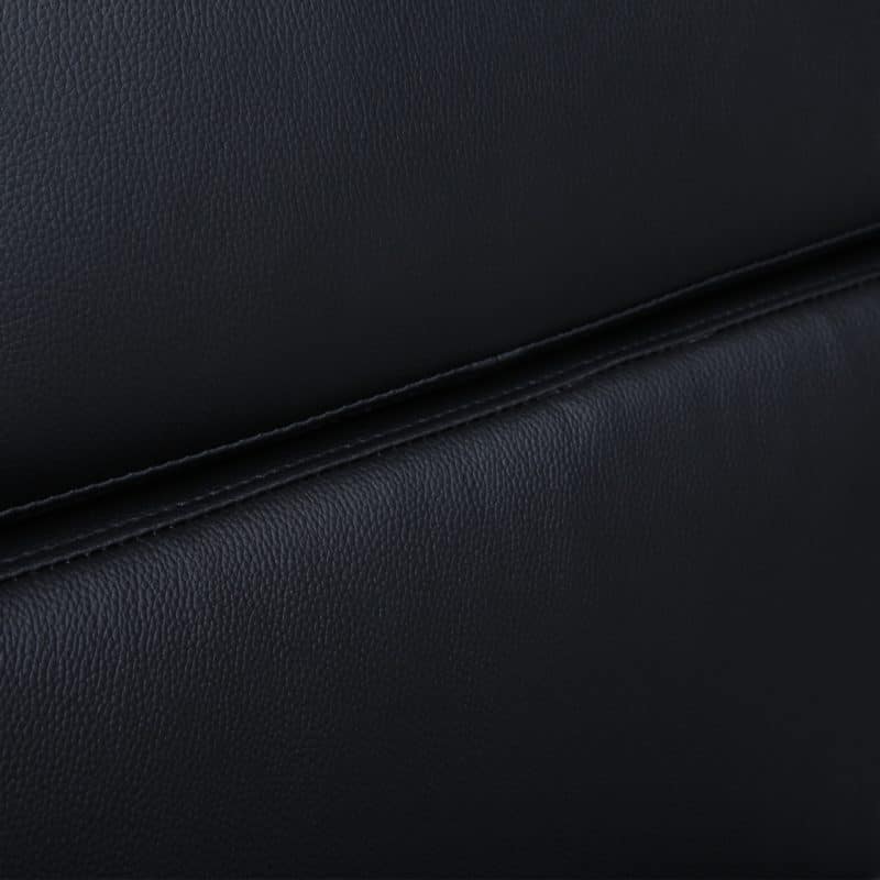chaise de bureau base fixe copie eams soft pad ea208 en cuir noir