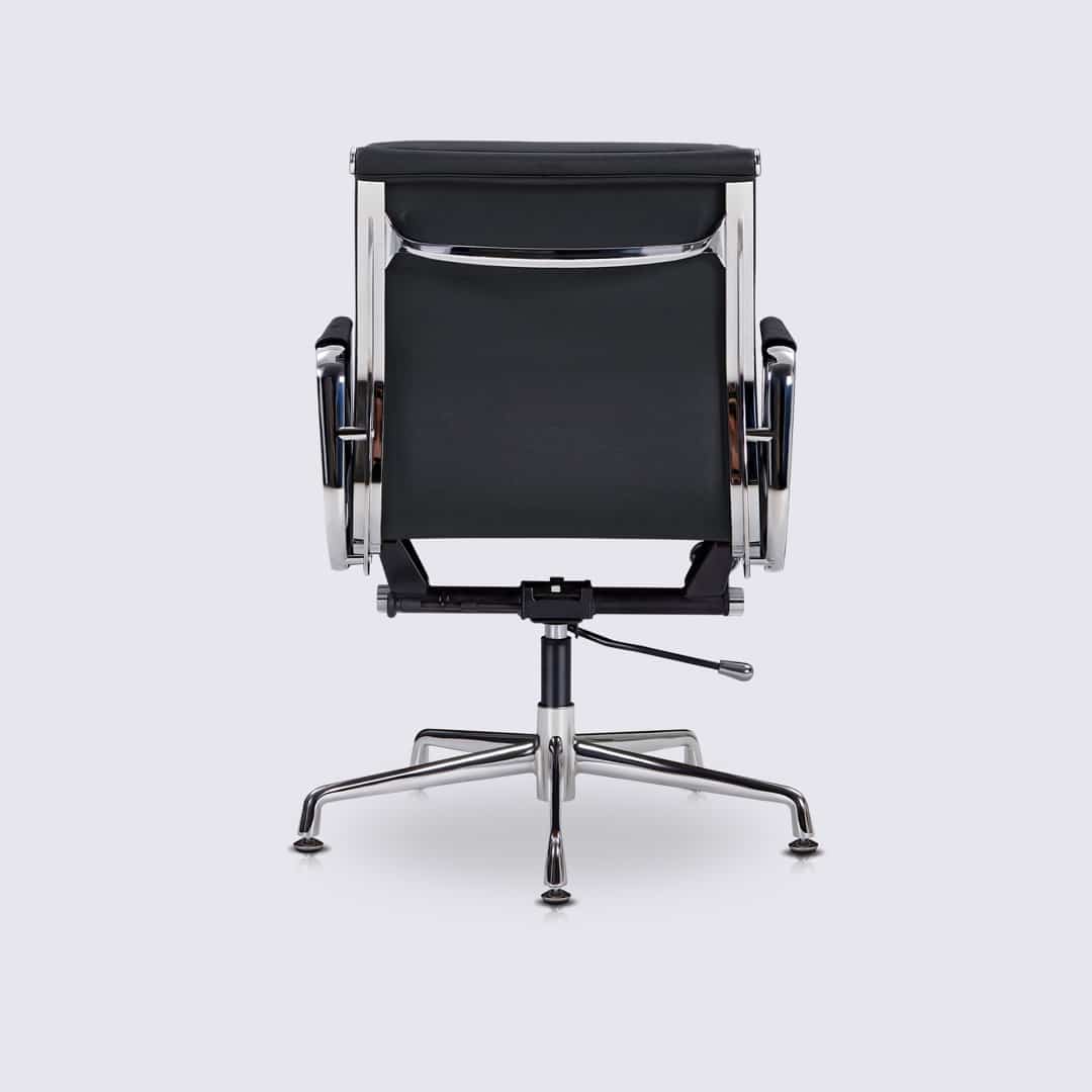 Copie Chaise de Bureau Eames Cuir Noir Replica Chaise Soft Pad EA217