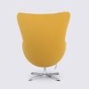 replica egg chair arne jacobsen giallo cashmere poltrona girevole egg jacobsen design