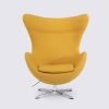 sedia girevole egg jacobsen yellow cashmere design replica egg chair arne jacobsen