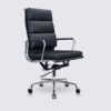 modern office chair high back black leather eames soft pad ea219