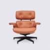 Lounge Chair und Ottoman in Cognacfarbenem Leder und Palisanderholz Stefano – Bild 2