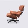 Lounge Chair und Ottoman in Cognacfarbenem Leder und Palisanderholz Stefano – Bild 4