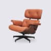 Kopie Charles Eames Drehstuhl italienisches Leder Cognac Palisanderholz Basis Alu schwarzKopie Charles Eames Sessel mit Ottoman italienisches Leder Cognac Palisanderholz Basis Alu schwarz