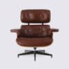 replica charles eames armchair brown aniline leather vintage rosewood wood