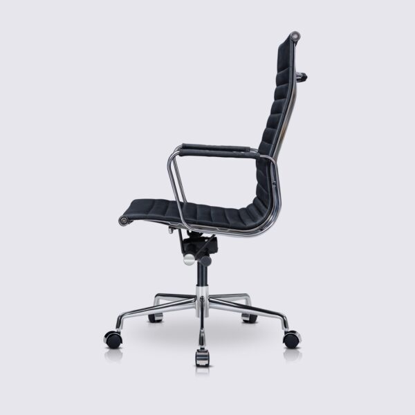 chaise de bureau cuir noir design eames copie ea119