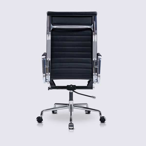 chaise de bureau ergonomique cuir noir design eames copie ea119