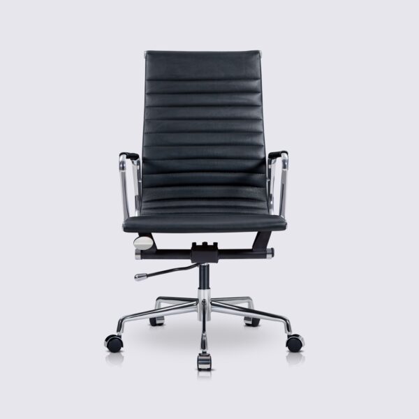 fauteuil de bureau cuir noir design eames copie ea119