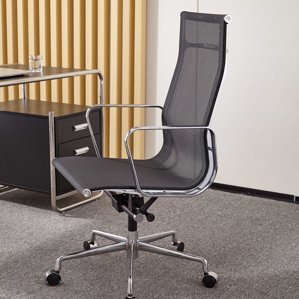 FEDERICO - Chaise de Bureau Matelassée Recouverte de Micro-Maille