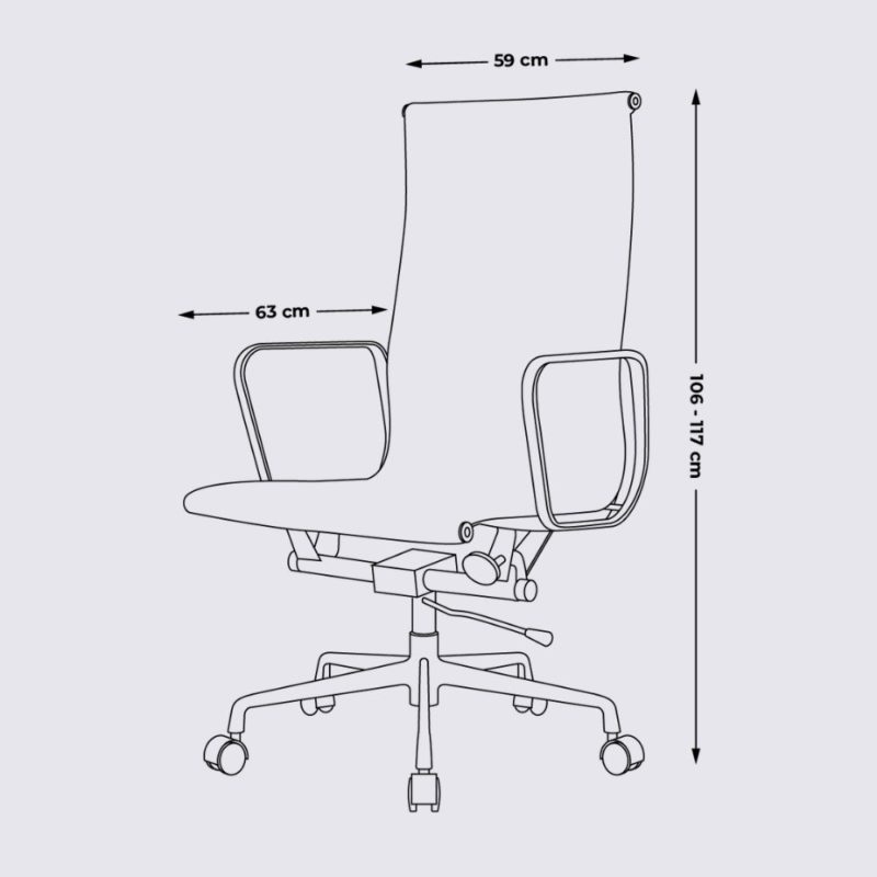 Chaise de bureau Design Eames 119 Replique Copie