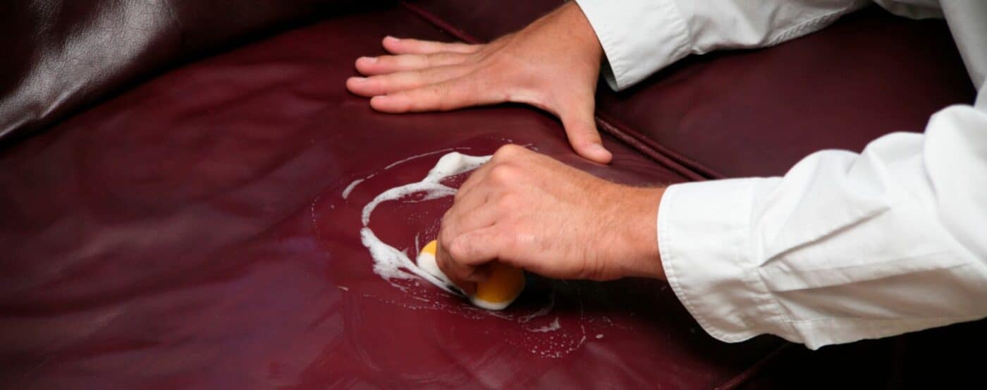 leather cleaning with soap