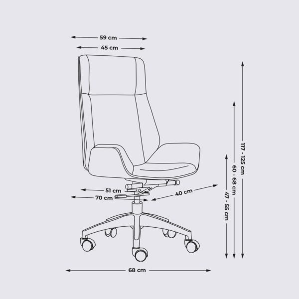 dimensions chaise de bureau scandinave en cuir charles eames bois de noyer dossier haut nordic