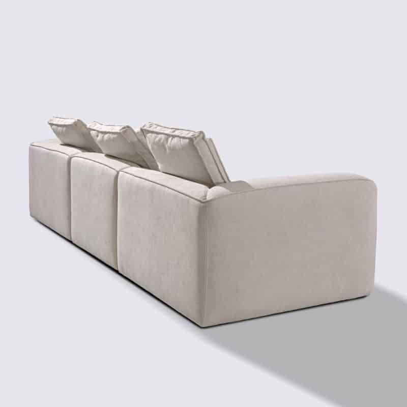 canapé tissu beige modulable 4 places marbellia haut de gamme luxe large assise xxl