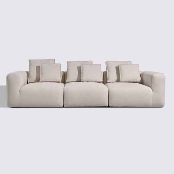 canapé tissu graigre modulable 4 places marbellia haut de gamme luxe large assise xxl