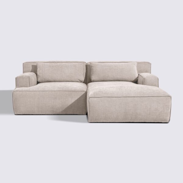 rincon derecho sofa pana crema modular 3 plazas lorenzo high end lujo asiento ancho xxl chaise longue