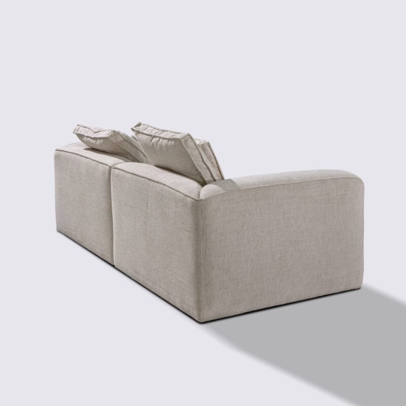 canapé modulable 3 places tissu linen crème marbellia haut de gamme luxe large assise xxl