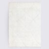 tapis de salon berbère morrocan losange blanc crème fait main shaggy en laine nouvelle zelande 160x230cm sarah