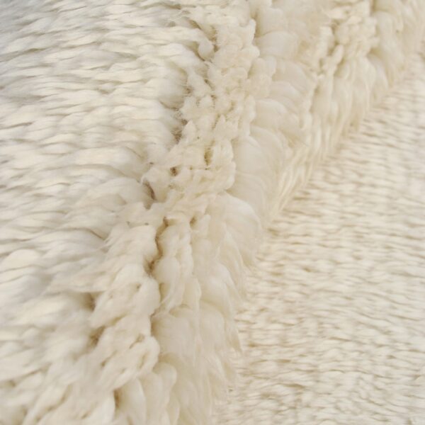 tapis berbère beige fait main shaggy en laine luxueux 160x230cm isra