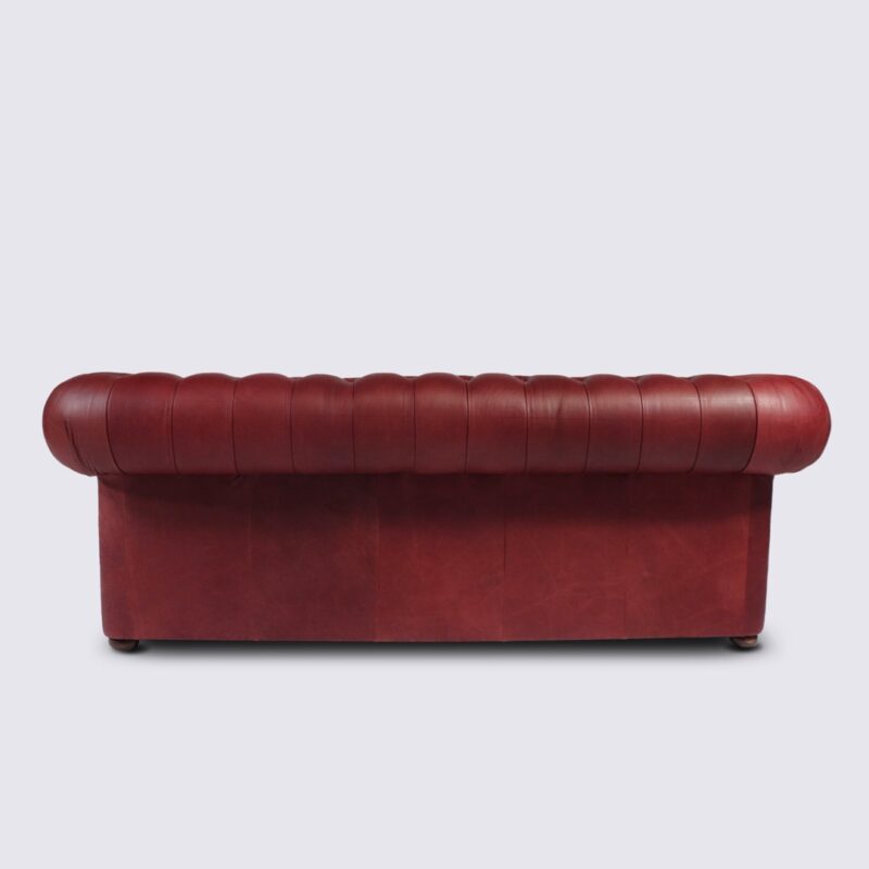 chesterfield sofa 3 sitzer bordeauxrot anilin italienisch gepolstert