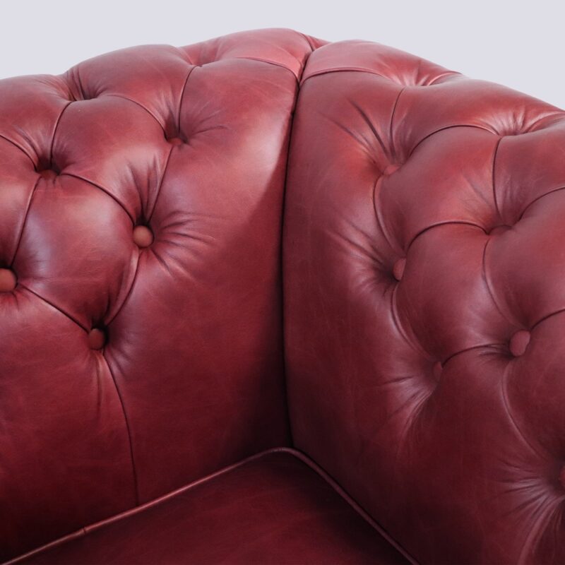 chesterfield sessel 1-sitzig leder bordeauxrot anilin englisch