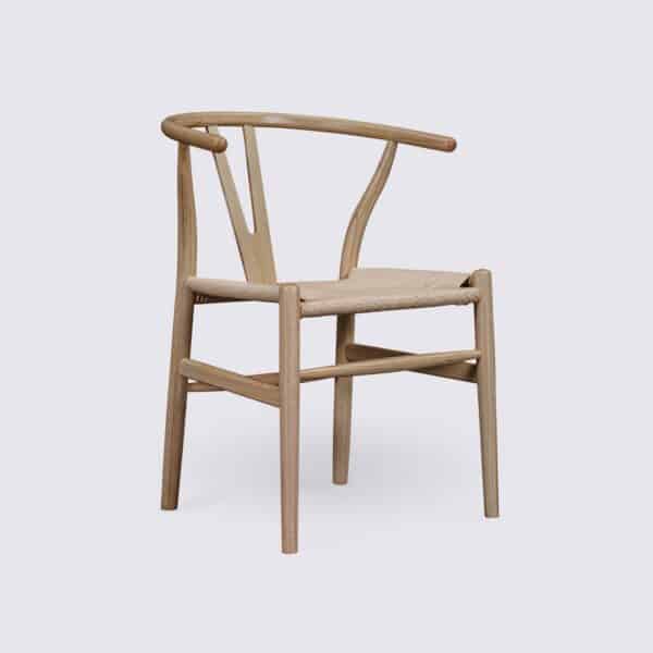 set of 2 ash wood and natural rattan CH24 wishbone dining chairs Hans Wegner Carl Hansen 6