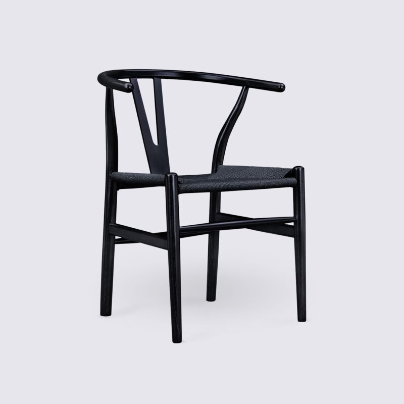 sillas wishbone madera de fresno negro y ratán negro CH24 Hans Wegner Carl Hansen 3