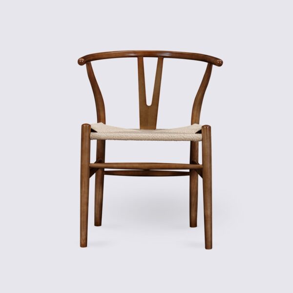 Conjunto de 2 cadeiras de jantar CH24 em nogueira maciça e rotim natural Hans Wegner Carl Hansen