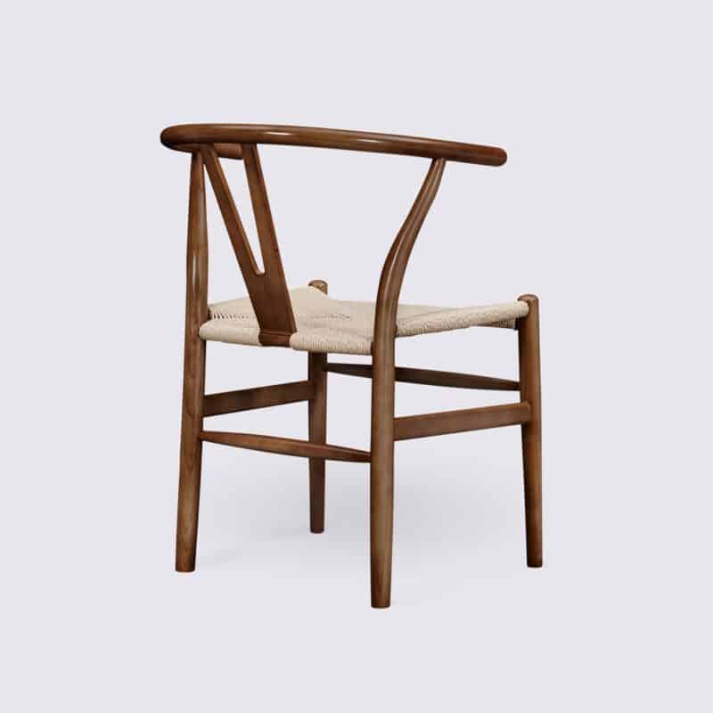 Set di 2 sedie da pranzo a spina di pesce CH24 Hans Wegner Carl Hansen di alta qualità in noce e rattan naturale