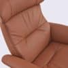 fauteuil lounge charles eames relax et ottoman en cuir cognac et bois de palissandre inclinable ajustable