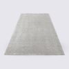 tapis de salon moderne losange gris clair fait main en laine et viscose grand