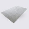 tapis de salon moderne losange gris clair fait main en laine et viscose grand 100cm 160cm