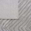 tapis de salon moderne losange gris clair fait main en laine et viscose grand 200cm 300cm