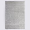 tapis de salon moderne losange gris clair fait main en laine et viscose