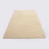 tapis de salon design en laine beige crème moderne 200cm 300cm grand format fait main tribeca