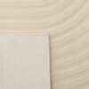 tapis moderne fait main beige crème clair grand 200cm par 300cm fait main motif arrondis dunes
