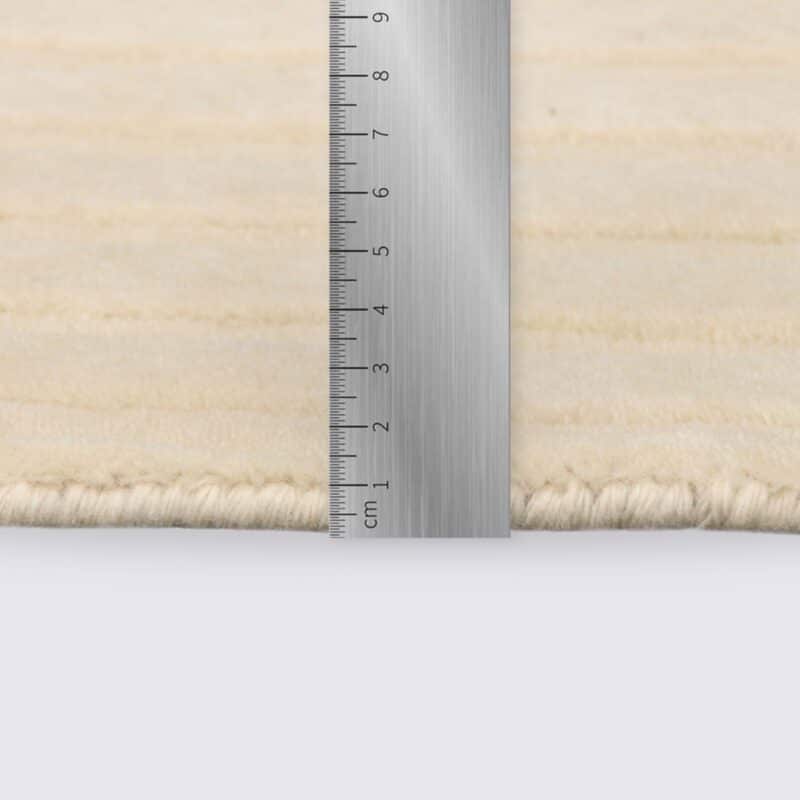 tapis de salon fait main beige crème clair grand 300cm fait main motif arrondis dunes