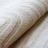 tapis moderne losange beige clair blanc crème fait main en laine et viscose grand