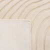 tapis de salon moderne motif vagues beige crème fait main en laine naturelle grand 300cm