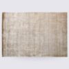 tapis chambre uni beige crème fait main en viscose naturelle grand 200cm 300cm